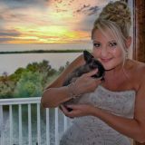 Bride Celebrating with Pet Bunny-post processing